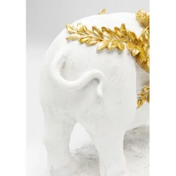 Figurine décorative Flower Pig blanc 21cm