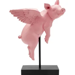 Figurine décorative Flying Pig Rose 29cm