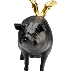 Figurine décorative Flying Pig noir 21cm