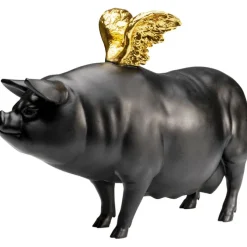 Figurine décorative Flying Pig noir 21cm