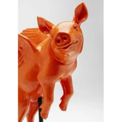 Figurine décorative Flying Pig Orange 29cm
