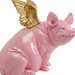 Figurine décorative Flying Pig fuchsia 79cm