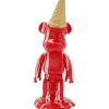 Figurine décorative Gelato Bear rouge 40cm