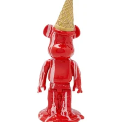 Figurine décorative Gelato Bear rouge 40cm