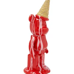 Figurine décorative Gelato Bear rouge 40cm