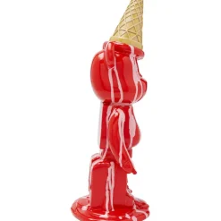 Figurine décorative Gelato Bear rouge 40cm