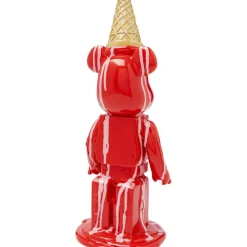 Figurine décorative Gelato Bear rouge 40cm