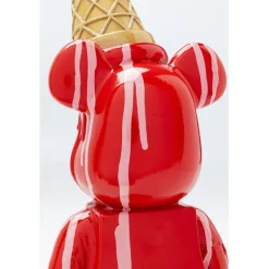 Figurine décorative Gelato Bear rouge 40cm