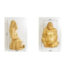Figurine décorative Gorilla doré XXL 249