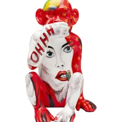 Figurine décorative Graffiti Monkey rouge 39cm