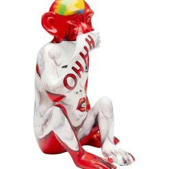 Figurine décorative Graffiti Monkey rouge 39cm