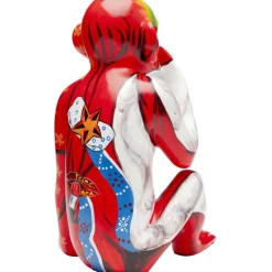 Figurine décorative Graffiti Monkey rouge 39cm