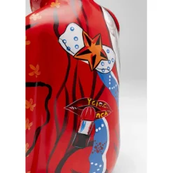 Figurine décorative Graffiti Monkey rouge 39cm