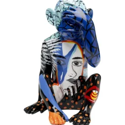 Figurine décorative Graffiti Monkey bleu 39cm