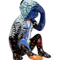 Figurine décorative Graffiti Monkey bleu 39cm