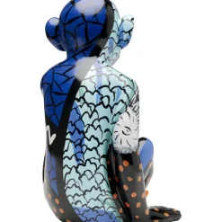 Figurine décorative Graffiti Monkey bleu 39cm