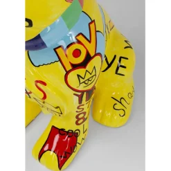 Figurine décorative Graffiti Dog jaune 122cm