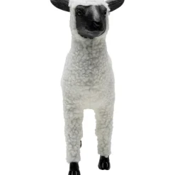 Figurine décorative Happy Sheep Wool blanc 28cm
