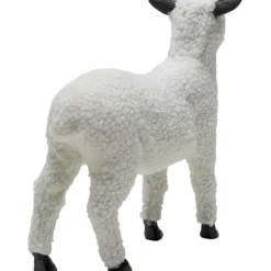 Figurine décorative Happy Sheep Wool blanc 28cm
