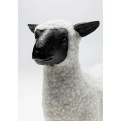 Figurine décorative Happy Sheep Wool blanc 28cm