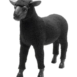 Figurine décorative Happy Sheep Wool noir 37cm
