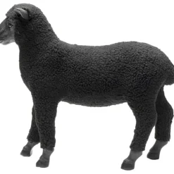 Figurine décorative Happy Sheep Wool noir 37cm