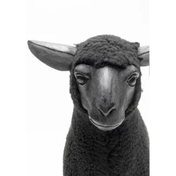 Figurine décorative Happy Sheep Wool noir 37cm