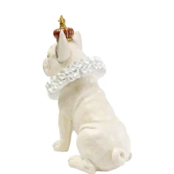 Figurine décorative King Dog blanc 33cm