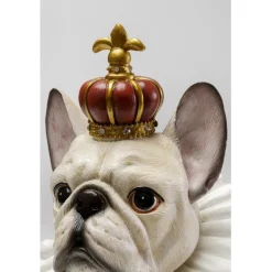 Figurine décorative King Dog blanc 33cm