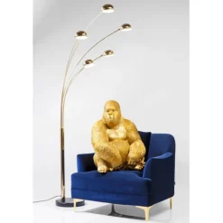 Figurine décorative Monkey Gorilla Side doré 76cm