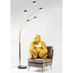 Figurine décorative Monkey Gorilla Side doré 76cm