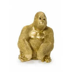 Figurine décorative Monkey Gorilla Side doré 39cm