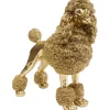 Figurine décorative Mrs Poodle doré 34cm