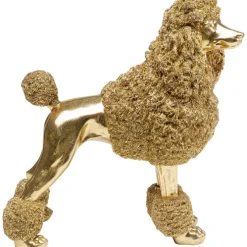 Figurine décorative Mrs Poodle doré 34cm
