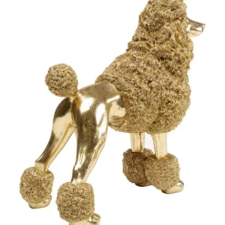 Figurine décorative Mrs Poodle doré 34cm