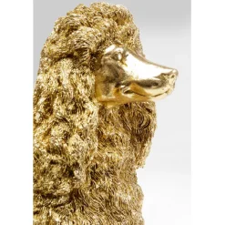 Figurine décorative Mrs Poodle doré 34cm