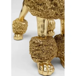 Figurine décorative Mrs Poodle doré 34cm