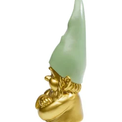 Figurine décorative Nain doré vert 21cm