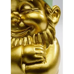 Figurine décorative Nain doré vert 21cm