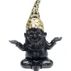 Figurine décorative Nain Meditation noir-doré 19cm