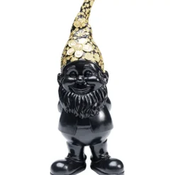 Figurine décorative Nain Standing noir-doré 30