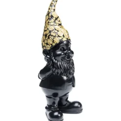 Figurine décorative Nain Standing noir-doré 30