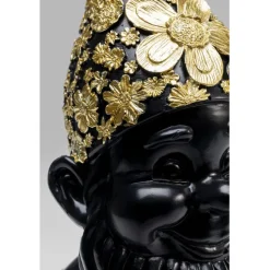 Figurine décorative Nain Standing noir-doré 30