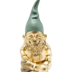 Figurine décorative Nain Sitting doré vert 19cm