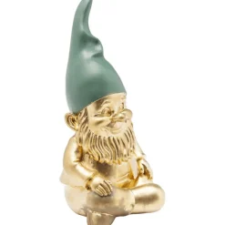 Figurine décorative Nain Sitting doré vert 19cm