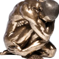 Figurine décorative Nude Man Hug bronze 54cm