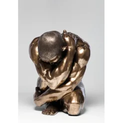 Figurine décorative Nude Man Hug bronze 54cm