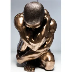 Figurine décorative Nude Man Hug bronze 54cm