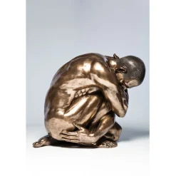 Figurine décorative Nude Man Hug bronze 54cm