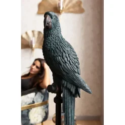 Figurine décorative Parrot pétrole